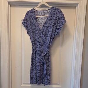 Nine West Blue and White Wrap Sundress